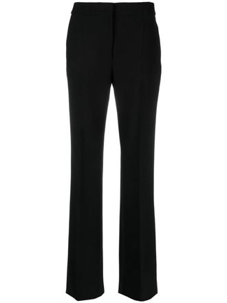 Moschino crepe mid-rise flared trousers - women - Polyester/Spandex/Elastane/Acetate/Cupro - 40 - Black
