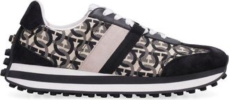 Ferragamo Black Iulia Gancini Print Low-Top Sneakers, Size 9.5