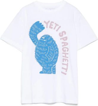 Stella McCartney yeti-spaghetti-print T-shirt - kids - Cotton - 10 - White