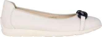 Ara Off White Ballerina Pump voor dames - Dames - Ballerinas - Beige - 36 1/2 EU - Leer - Schoenen