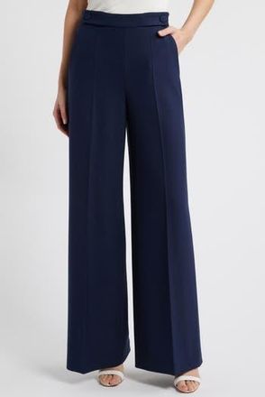 BOSS Tupita Sailor Wide Leg Pants in Clean Navy at Nordstrom Rack, Size 0