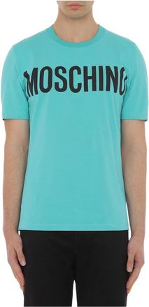 Moschino Turquoise T-shirts en Polos - Heren - T-shirts - Blauw - L - Tops