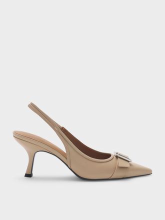 Charles & Keith Anita Buckled Pointed Slingback Pumps