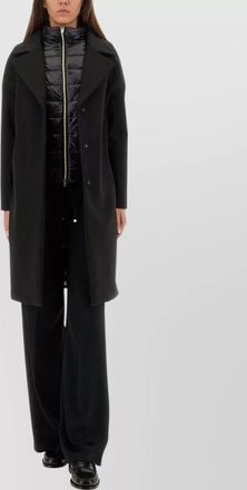 Herno double-breasted wool coat technical bib