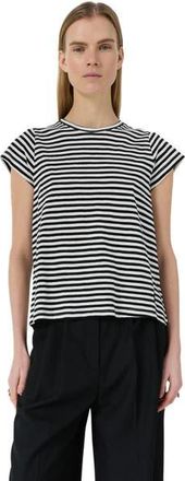 Gerard Darel Mayane Striped Crew Neck T-Shirt in White at Nordstrom, Size X-Large