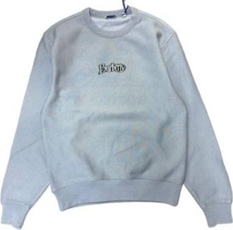 Burberry Logo Crewneck Cotton-Blend Sweatshirt, Size Medium