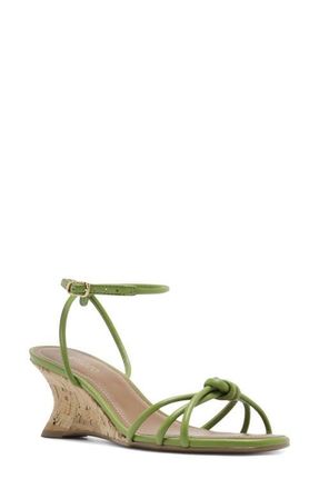 Arezzo Thara Ankle Strap Wedge Sandal in Pulse Green at Nordstrom, Size 6.5