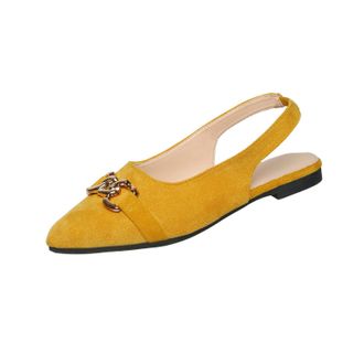 Generic Slingback Shoes for Women Casual Slip On Flats Pointed Toe Solid Color Stylish Elegant Breathable Classic Comfy Court Shoes Work Daily