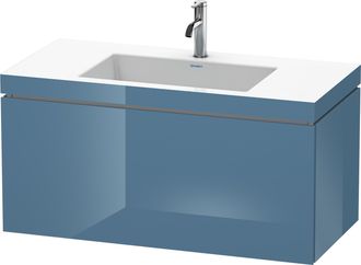 Duravit Mueble De Ba&ntilde;o L-cube Wt Vero Air 500x1000x480 1 Orificio Para Grifer&iacute;a Azul Piedra Brillante