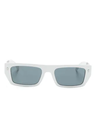 Dsquared2 Eyewear Icon rectangle-frame sunglasses - men - Acetate - 54 - White
