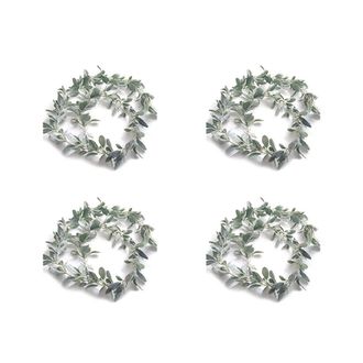 OEM 4 Guirnaldas Artificiales De Orejas De Cordero De 2 Metros (6,7 Pies) - Guirnalda De Suculentas - Guirnalda De Eucalipto De Oto&ntilde;o - Guirnalda De Hojas