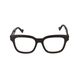 Gucci Glasses, female, Brown, Size: 52 MM Havana Transparent Eyeglasses Gg0958O 007