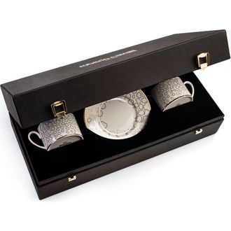 Roberto Cavalli Tea Cup & Saucer with Luxury Box in Giraffe at Nordstrom