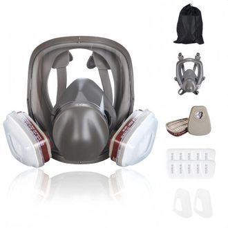OEM M&aacute;scara Antig&aacute;s Antivaho 16 En 1, Respirador Facial Completo, Respirador Para Pintura Industrial En Aerosol, Filtro De Seguridad Para Trabajo, Protecc