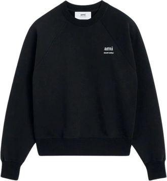 Ami AM Sweatshirt - Heren - Sweatshirts - Zwart - M - Katoen - Hoodies & sweatvesten