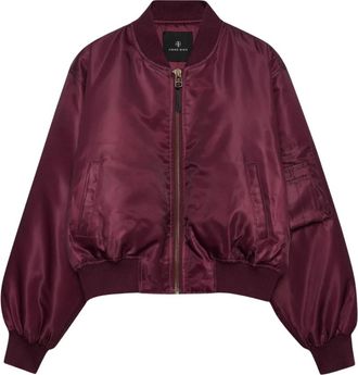Anine Bing Leon Bomber - Dames - Bomber jackets - Rood - S - Polyester - Jassen