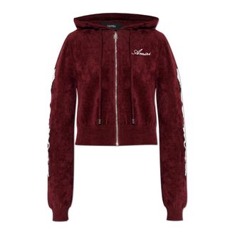 Amiri Zip-throughs, female, Red, Size: XS Logo Sweatshirt