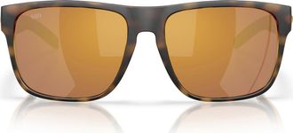 Costa 59mm Polarized Square Sunglasses in Matte Tortoise/Gold at Nordstrom