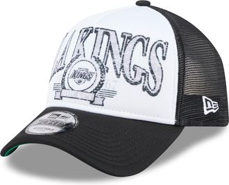 New Era 9Forty NHL Team A-Frame Distressed Trucker Cap (UK, Alpha, One Size, Black, Los Angeles Kings)