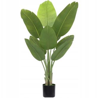 OEM Planta Artificial Palmera Strelitzia Ave Del Para&iacute;so En Maceta Realista 120cm