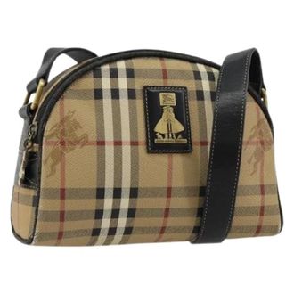 Burberry Pre-owned Vintage Shoulder Bag - Dames - Vintage Schoudertas - Beige - ONE Size - Leer - Vintage