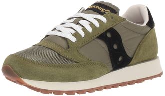 Saucony Mens Jazz Original Vintage Sneaker, Olive Black, 10.5 UK