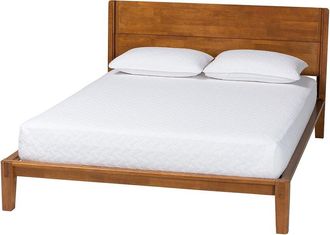 Baxton Studio Aldith Japandi Toolless Assembly Queen Platform Bed