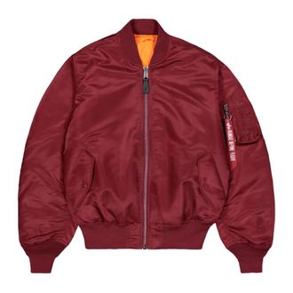 Alpha Industries Omkeerbare Bomberjas Ma-1 Stijl - Heren - Bomber jackets - Rood - M - Nylon - Jassen