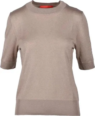 Wild Cashmere Silk and Cashmere Knit Top - Taupe