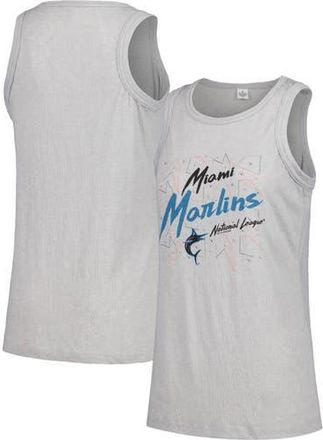 Soft As A Grape Womens Soft as a Grape Gray Miami Marlins Gauze High Neck Tank Top at Nordstrom, Size Large