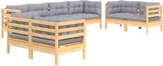 vidaXL 8pcs Garden Lounge Set Con Alfiler De Ni&ntilde;os