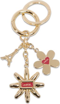 Lancel Champ de Mars logo-engraved keyring - women - Metal (Other)/Enamel - One Size - Gold