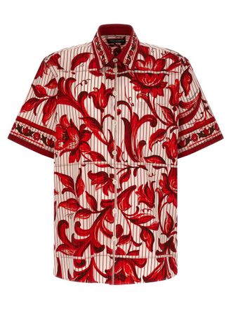 Dolce & Gabbana Red Regular Printed Shirt