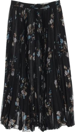 Celine Gonna a fiori con pieghe anni 2010 - Nero