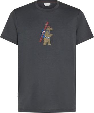 Icebreaker Merino 150 Tech Lite S/S Tee Bear Tour Merinoshirt f&uuml;r Herren | grau/blau