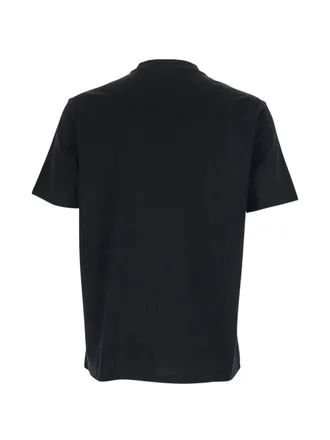 Emporio Armani Logo-Embroidered Cotton T-Shirt - Black