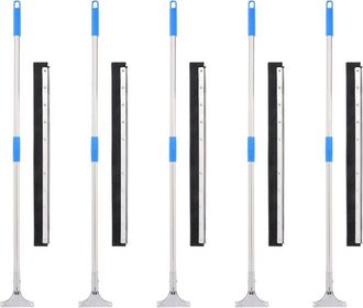 vidaXL Escobillas de suelo 5 uds acero y goma 75x119,5 cm Vidaxl