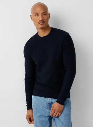 Le 31 Mens Ottoman stripe sweater