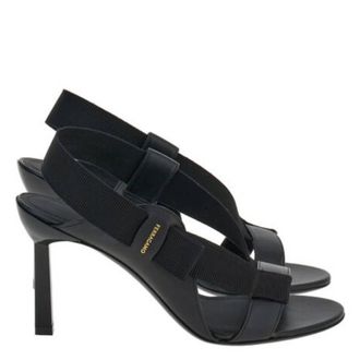 Ferragamo Black Vara Bow Vale 85 Sandals, Size 7 C