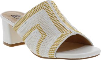 Bellini Faint Block Heel Sandal in White/Yellow at Nordstrom Rack, Size 9.5