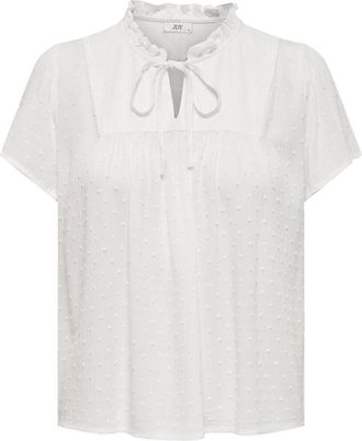 Jacqueline de Yong Soepele blouse, volantkraag te strikken