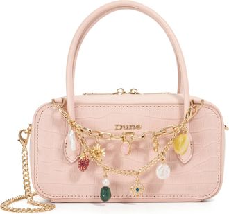 Dune London Womens Accessories Song - Charm Chain Bag Top Handle Bag - Pink - One Size