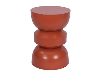 VENTE-UNIQUE.COM Mesa de centro para jard&iacute;n metal terracota