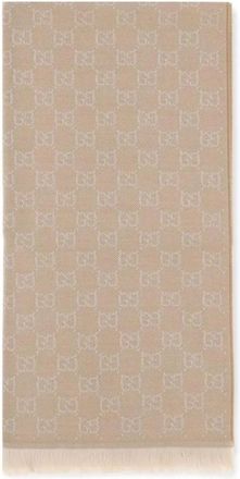 Gucci GG Wol Sjaal - Dames - Wintersjaals - Beige - ONE Size - Wol - Accessoires