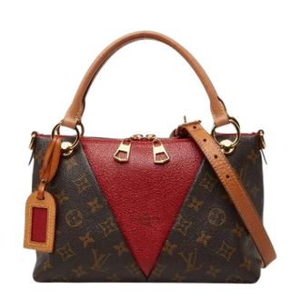 Louis Vuitton Pre-owned Monogram V Tote BB 2way Bag - Dames - Pre-owned - Bruin - Maat: ONE Size Leer