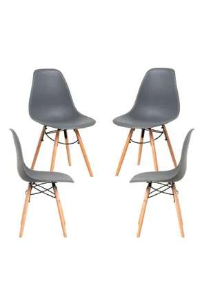 Regalos Miguel Packs Sillas Comedor - Pack 4 Sillas Nedi - Gris Oscuro