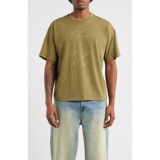 Elwood Crop Hill All Star Graphic T-Shirt in Olive at Nordstrom, Size Xx-Large