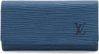 Louis Vuitton Pre-owned Keycase - Dames - Vintage Accessoires - Blauw - ONE Size - Leer - Vintage