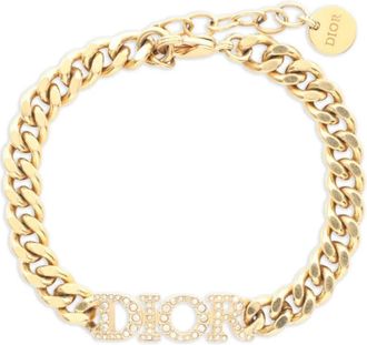 Dior 2010-2020 Dior Revolution Gold Plated Crystal Chain Bracelet costume bracelet - Goud