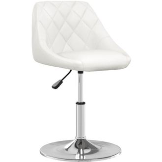 vidaXL Taburete De Cocina De Cuero Sint&eacute;tico Blanco Vidaxl